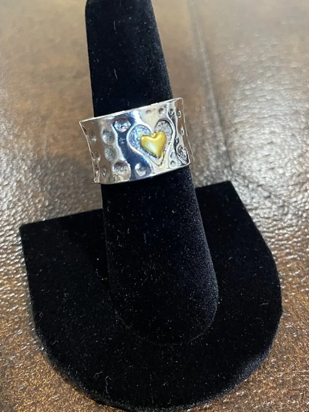 Retro Vintage Dual-Tone Heart Ring - Boho Style | Two-Tone | Size 6 | NWT